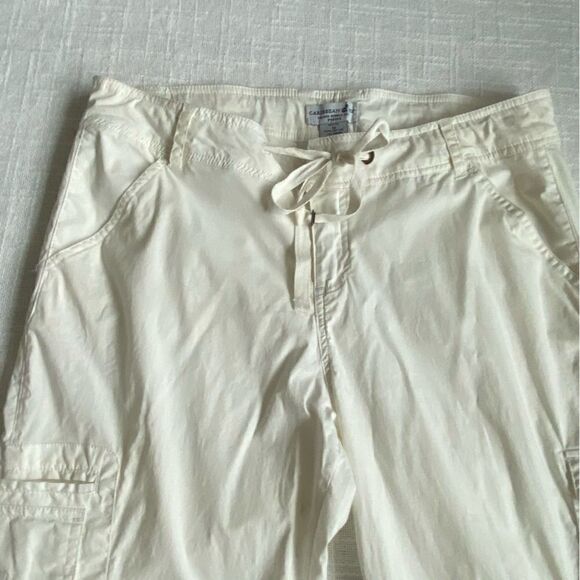 Caribbean Joe White Cotton Pants Cargo SZ 12P - Picture 3 of 12